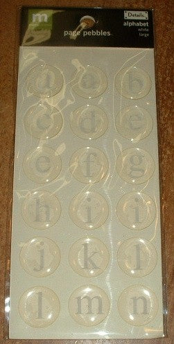 Making Memories: Alphabet page pebbles - white
