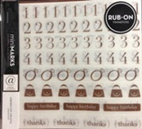 American Crafts: Minimarks - rub-ons - Fred Sidekicks - brown