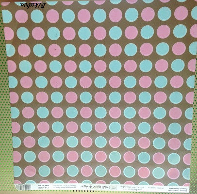 Heidi Grace: Shimmer Flocked Paper - Reagan's closet - Dots 12x12"