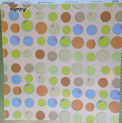 Heidi Grace: Shimmer & Glitter paper - Day Dreamer - glitter circles 12x12"