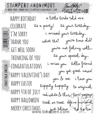 Tim Holtz Collection - Crazy Talk - Stamps