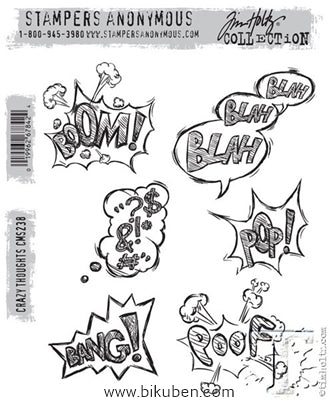 Tim Holtz Collection - Crazy Thoughts - Stamps