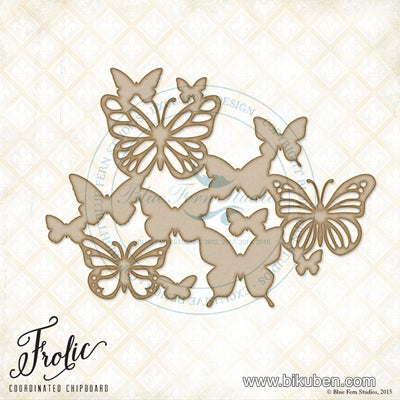 Blue Fern Studios - Chipboard - Butterfly Friends