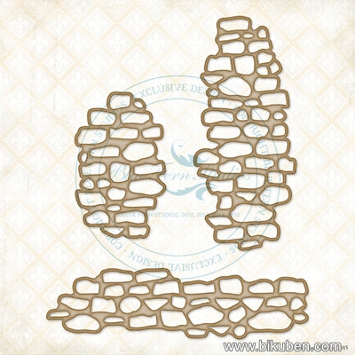 Blue Fern Studios - Chipboard - Rock Wall Bits