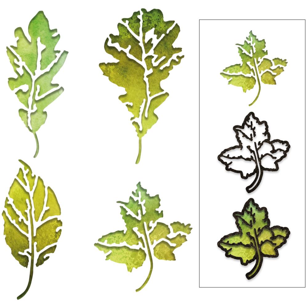 Sizzix - Tim Holtz Alterations - Thinlits - Leaf Print