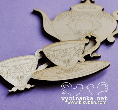 Wycinanka - Plywood - London Fog - Tea Party