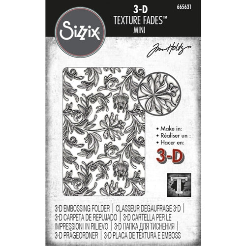 Tim Holtz Alterations - Texture Fades - 3D Embossing Folder - Mini Botanical