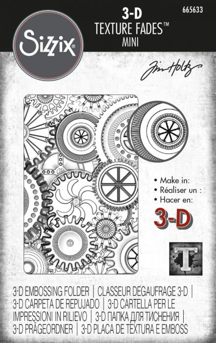 Tim Holtz Alterations - Texture Fades - 3D Embossing Folder - Mini Mechanics