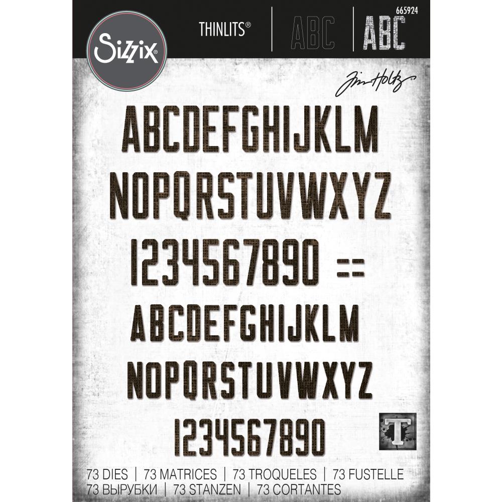 Tim Holtz Alterations - Thinlits - Alphanumeric Theory