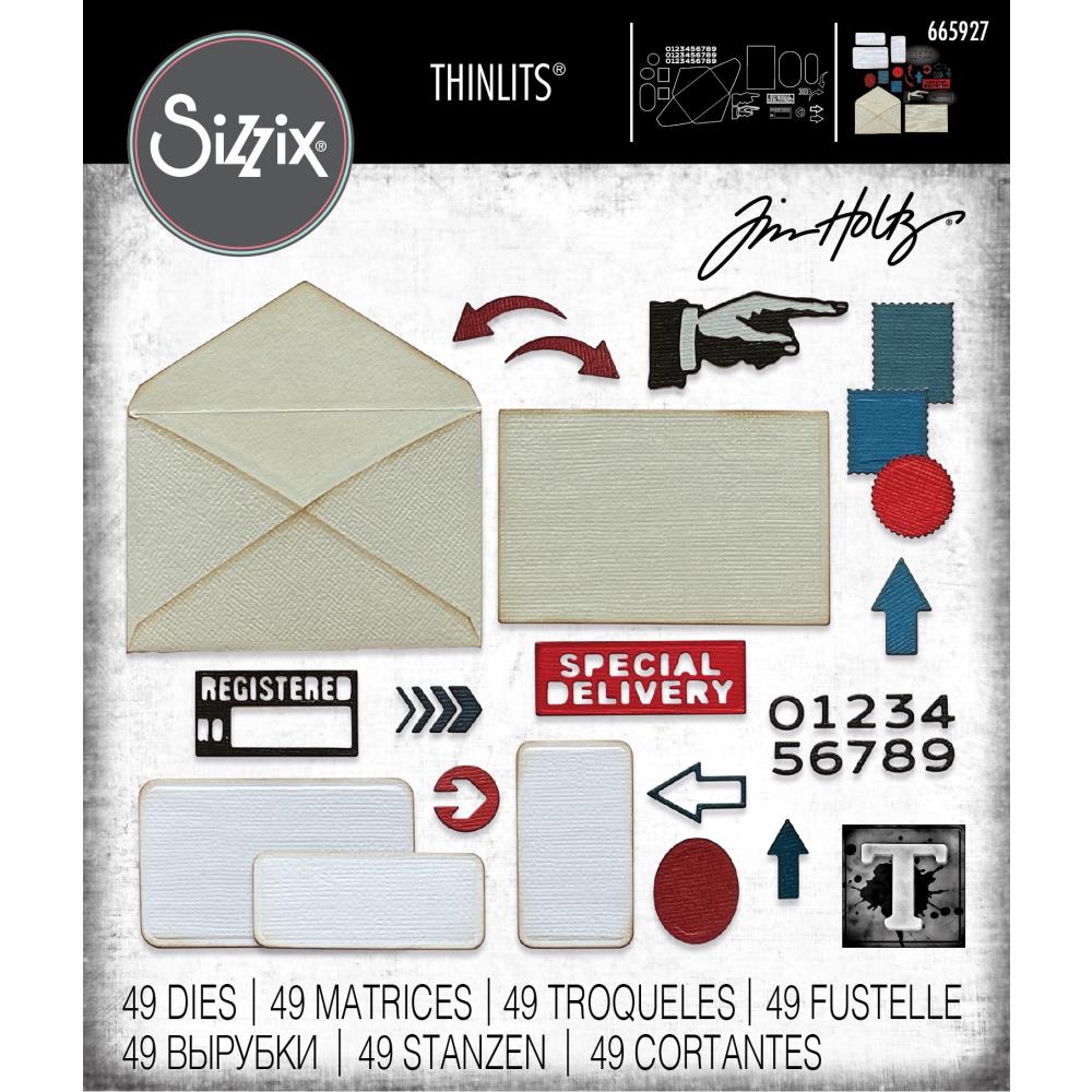 Sizzix - Tim Holtz Alterations - Thinlits  - Postale