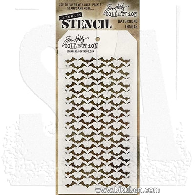 Tim Holtz - Stencil - Batground