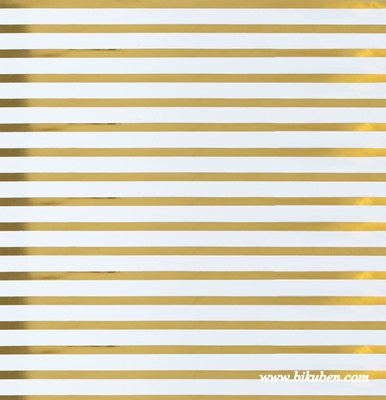 WRMK: CP Acetate Sheet - Stripe w/ Gold Foil   12 x 12"