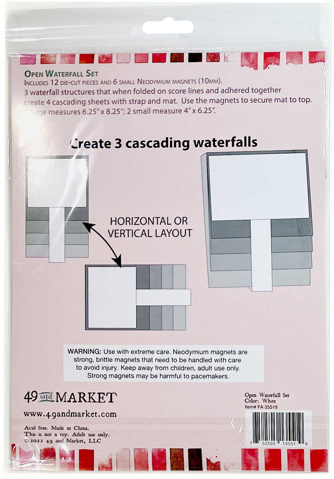 49 and Market -Foundation - Open waterfall set - White