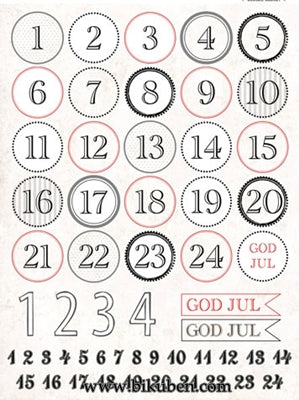 Papirdesign - Til Ettertanke - Klippeark tall A4