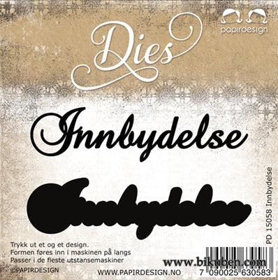 Papirdesign - Dies - Innbydelse m/Skygge