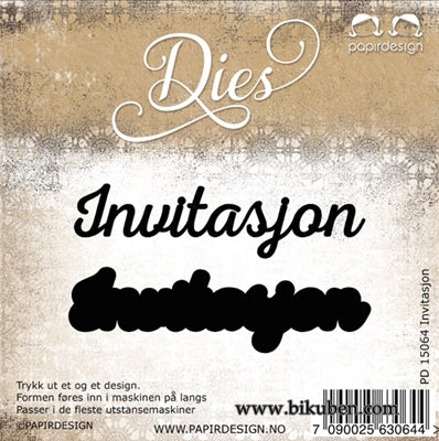 Papirdesign - Dies - Invitasjon m/Skygge