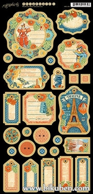 Graphic45 - World's Fair - Journaling Chipboard