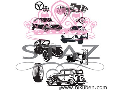 Staz - Clearstamp Stempelsett - Biler