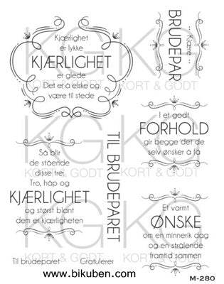 Kort & Godt - Clearstamps  Medium Plate - Så blir de stående...