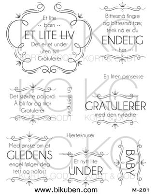 Kort & Godt - Clearstamps  Medium Plate - Et nytt lite under