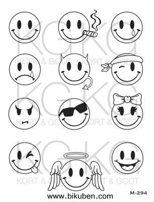 Kort & Godt - Clearstamps Medium Plate - Smily