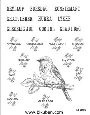 Kort & Godt - Clearstamps  Medium Plate - Anledninger