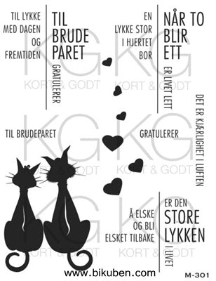 Kort & Godt - Clearstamps  Medium Plate - En lykke stor i hjerte...