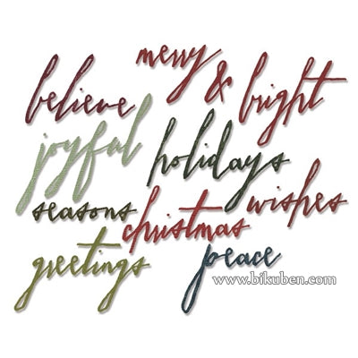 Sizzix - Tim Holtz Alterations - Thinlits - Handwritten Holidays