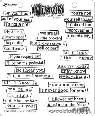 Dylusions - How About Never - Stamps