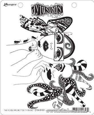 Dylusions - Two Heads are Better Than One - Stamps