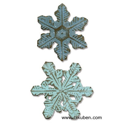Sizzix - Tim Holtz Alterations - Bigz Die + Embossing folder - Snowflake Duo