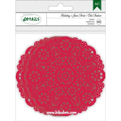 American Crafts - Holiday - Red Doilies