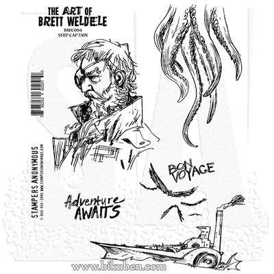 Brett Weldele Collection - Cling Stamp - Ship Captain