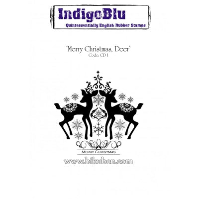 IndigoBlu - Mounted Stamps - Merry Christmas Deer