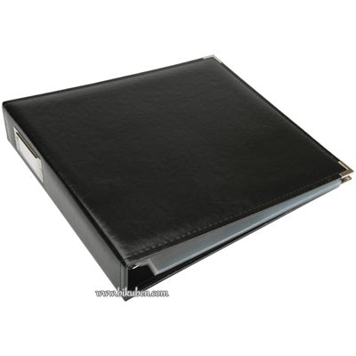 We R MemoryKeepers: Classic Leather (Faux) 12 x 12", BLACK 3 Ring