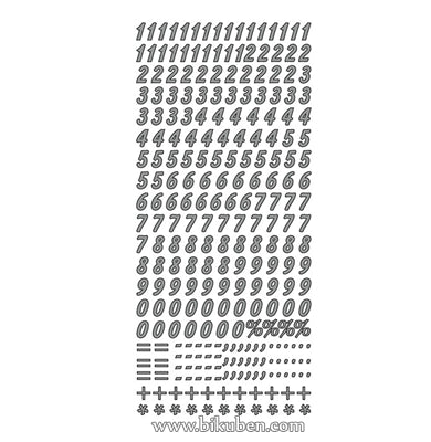 Klistremerker - Tall - Sølv