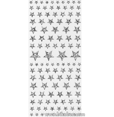 Klistremerker - Stjerner, Diamant - Sølv