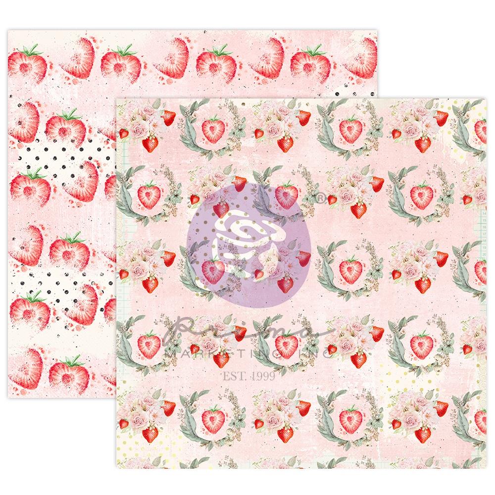 Prima - Strawberry Milkshake - Berries & Cream   -  Paper    12 x 12"