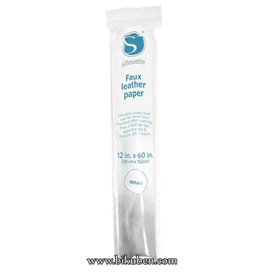 Silhouette - Faux Leather Paper - White