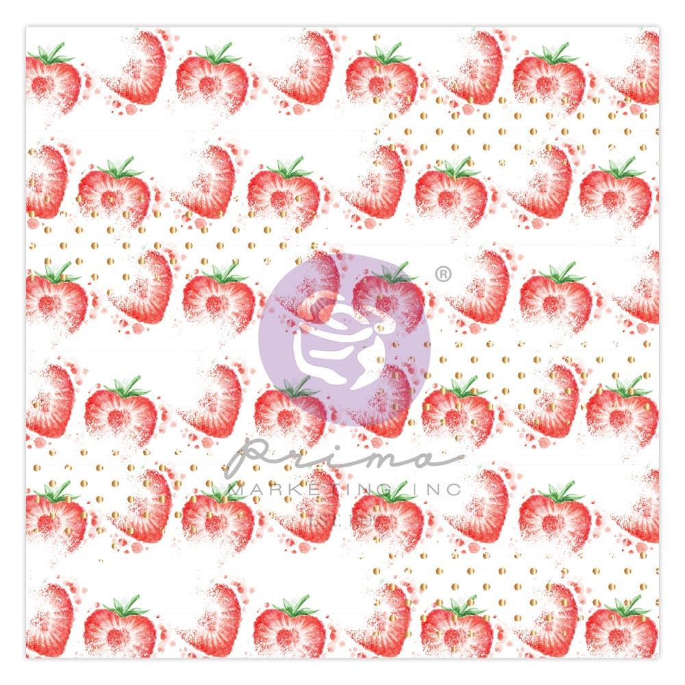 Prima - Strawberry Milkshake - Acetate with foil details -   12x12"