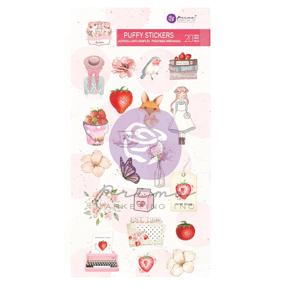 Prima - Strawberry Milkshake - Puffy Stickers 2
