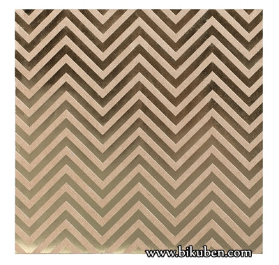 Bazzill - Speciality Paper - Gold Foil Chevron 12x12"