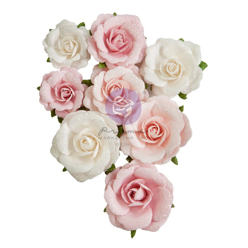Prima - Candy Cane Lane - Paper Flowers - Sugar Sweet