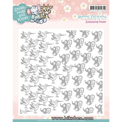 Yvonne Creations - Embossing Folder - Smiles, Hugs and Kisses
