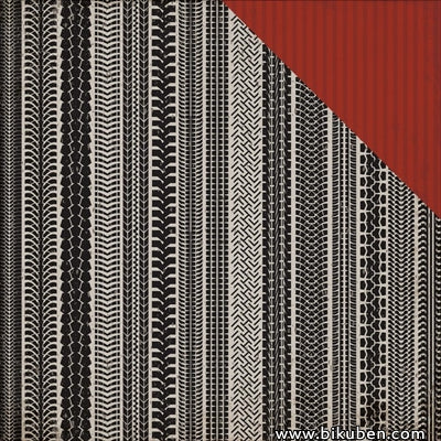 Carta Bella - Work Hard Play Hard - Tire Tracks 12x12"