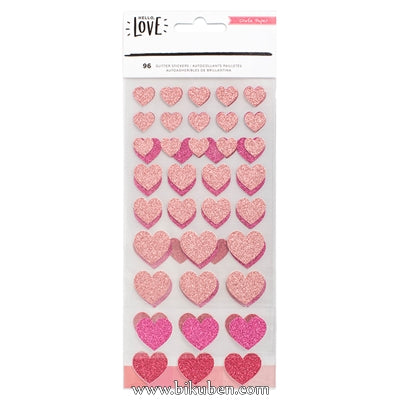 Crate Paper - Hello Love - Glitter Stickers