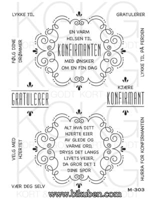 Kort & Godt - Clearstamps  Medium Plate - Velg med hjertet