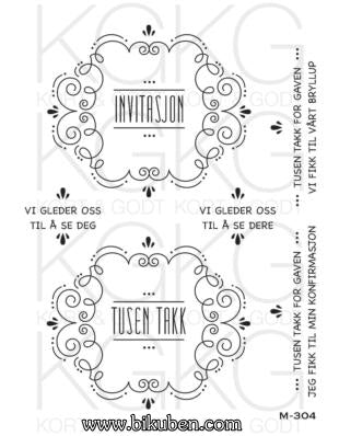 Kort & Godt - Clearstamps  Medium Plate - Vi gleder oss...