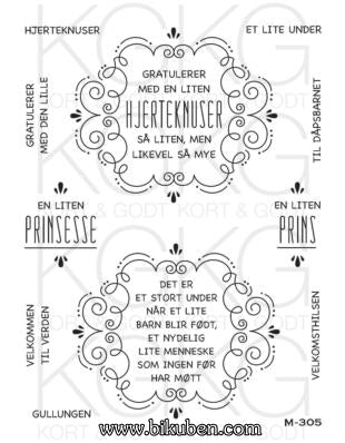 Kort & Godt - Clearstamps  Medium Plate - Gullungen