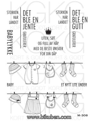 Kort & Godt - Clearstamps Medium Plate - Klær på en snor